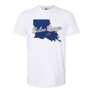 Baton Rouge Louisiana La Map Softstyle CVC T-Shirt