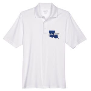 Baton Rouge Louisiana La Map Men's Origin Performance Pique Polo