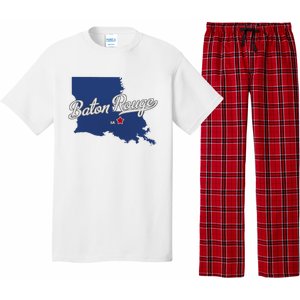 Baton Rouge Louisiana La Map Pajama Set