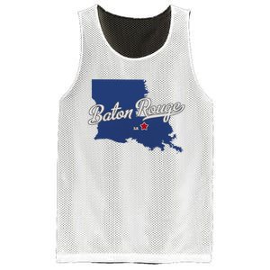 Baton Rouge Louisiana La Map Mesh Reversible Basketball Jersey Tank