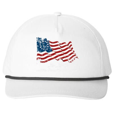 Betsy Ross Life Liberty And The Pursuit Of Happiness Flag Snapback Five-Panel Rope Hat