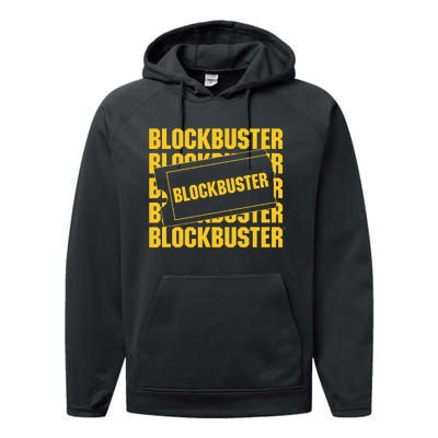 Blockbuster Repeating Logo With Ticket Performance Fleece Hoodie