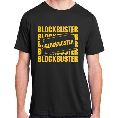 Blockbuster Repeating Logo With Ticket Adult ChromaSoft Performance T-Shirt