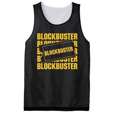 Blockbuster Repeating Logo With Ticket Mesh Reversible Basketball Jersey Tank