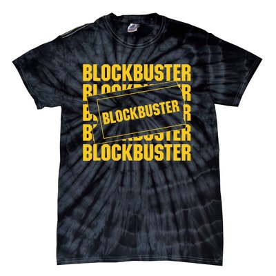 Blockbuster Repeating Logo With Ticket Tie-Dye T-Shirt