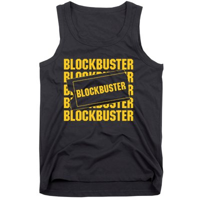 Blockbuster Repeating Logo With Ticket Tank Top