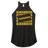 Blockbuster Repeating Logo With Ticket Women's Perfect Tri Rocker Tank