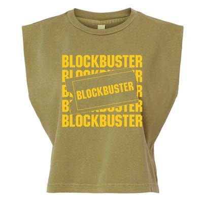 Blockbuster Repeating Logo With Ticket Garment-Dyed Women's Muscle Tee