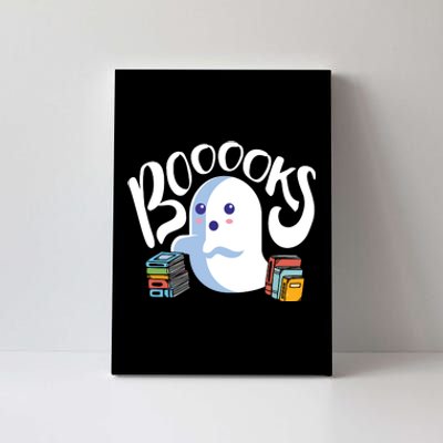 Book Reading Lover Halloween Ghost Librarian Reading Club Canvas