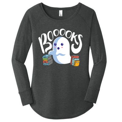 Book Reading Lover Halloween Ghost Librarian Reading Club Women's Perfect Tri Tunic Long Sleeve Shirt