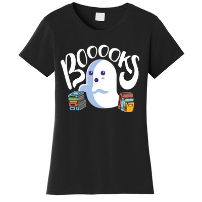 Book Reading Lover Halloween Ghost Librarian Reading Club Women's T-Shirt