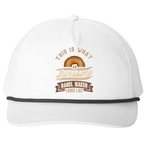 Bagel Roll Lover Baker Wheat Bakery Jewish Bread Gift Idea Snapback Five-Panel Rope Hat