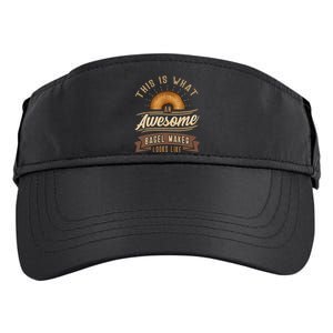 Bagel Roll Lover Baker Wheat Bakery Jewish Bread Gift Idea Adult Drive Performance Visor