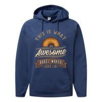 Bagel Roll Lover Baker Wheat Bakery Jewish Bread Gift Idea Performance Fleece Hoodie