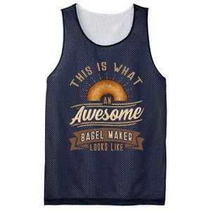 Bagel Roll Lover Baker Wheat Bakery Jewish Bread Gift Idea Mesh Reversible Basketball Jersey Tank