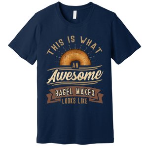 Bagel Roll Lover Baker Wheat Bakery Jewish Bread Gift Idea Premium T-Shirt