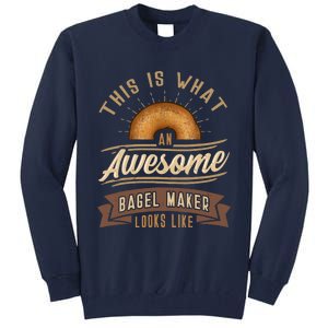 Bagel Roll Lover Baker Wheat Bakery Jewish Bread Gift Idea Tall Sweatshirt