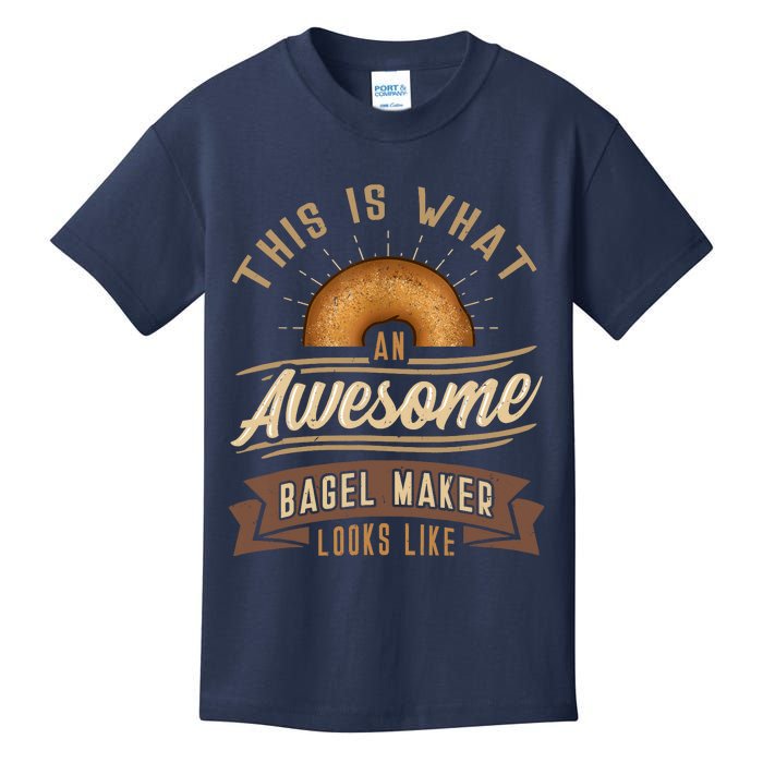 Bagel Roll Lover Baker Wheat Bakery Jewish Bread Gift Idea Kids T-Shirt