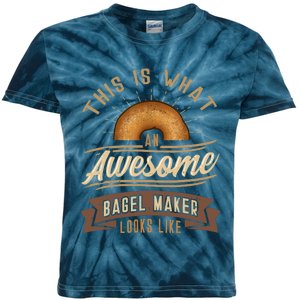 Bagel Roll Lover Baker Wheat Bakery Jewish Bread Gift Idea Kids Tie-Dye T-Shirt