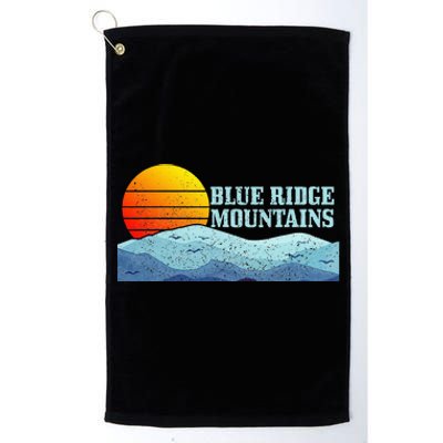 Blue Ridge Mountains Vintage Vintage Hiking Camping Gift Platinum Collection Golf Towel