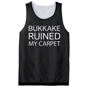 Bukkake Ruined My Carpet Funny Offensive Saying Mesh Reversible Basketball Jersey Tank