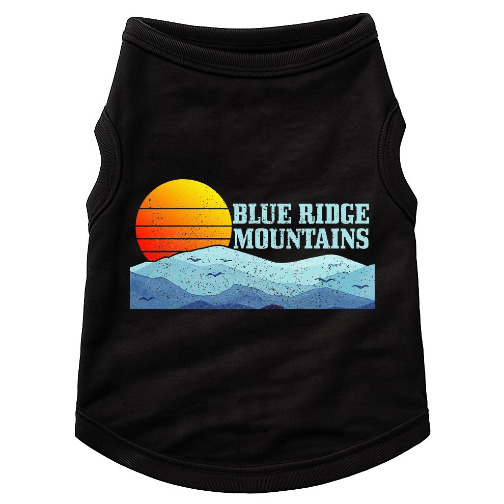 Blue Ridge Mountains Vintage Hiking Camping Doggie Tank