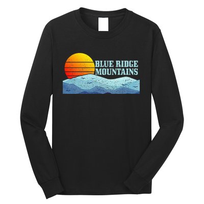 Blue Ridge Mountains Vintage Hiking Camping Long Sleeve Shirt