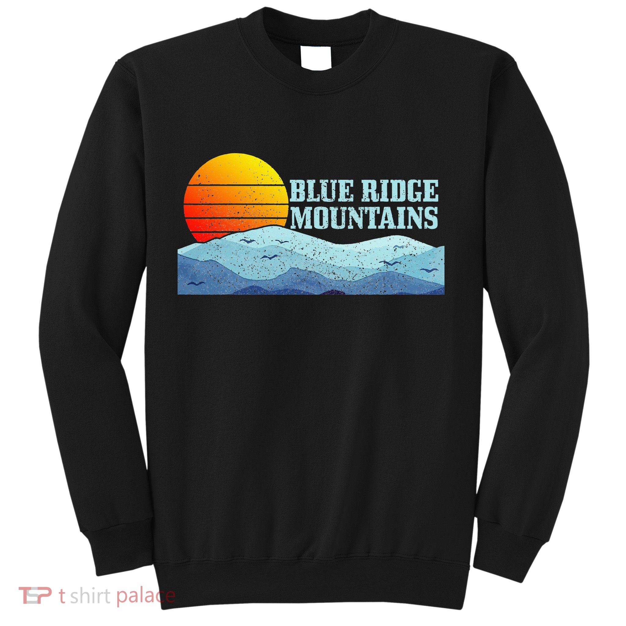 Blue Ridge Mountains Vintage Hiking Camping Sweatshirt