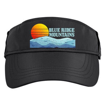 Blue Ridge Mountains Vintage Hiking Camping Adult Drive Performance Visor
