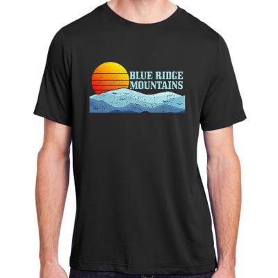 Blue Ridge Mountains Vintage Hiking Camping Adult ChromaSoft Performance T-Shirt