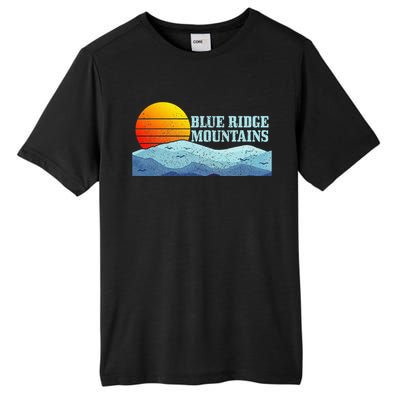 Blue Ridge Mountains Vintage Hiking Camping Tall Fusion ChromaSoft Performance T-Shirt