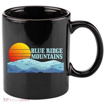 Blue Ridge Mountains Vintage Hiking Camping 11oz C Handle Ceramic Mug