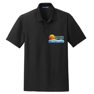 Blue Ridge Mountains Vintage Hiking Camping Dry Zone Grid Polo