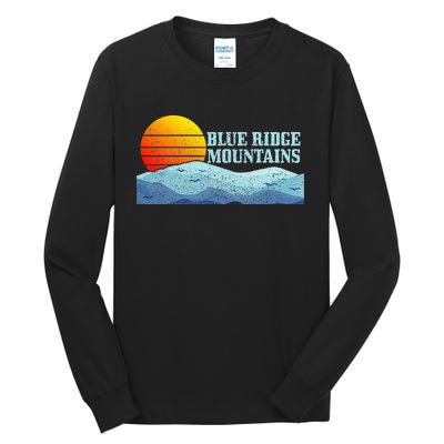 Blue Ridge Mountains Vintage Hiking Camping Tall Long Sleeve T-Shirt