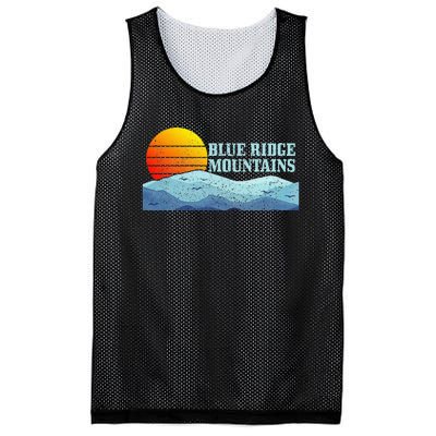 Blue Ridge Mountains Vintage Hiking Camping Mesh Reversible Basketball Jersey Tank