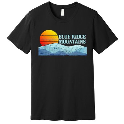 Blue Ridge Mountains Vintage Hiking Camping Premium T-Shirt