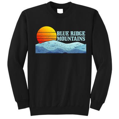 Blue Ridge Mountains Vintage Hiking Camping Tall Sweatshirt