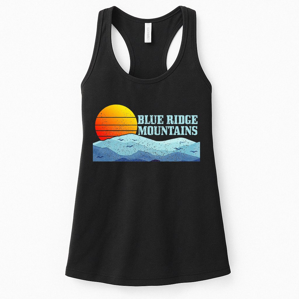 Blue Ridge Mountains Vintage Hiking Camping Womens Tank Top