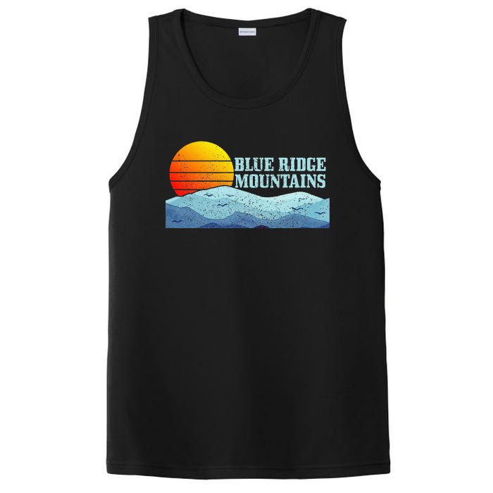 Blue Ridge Mountains Vintage Hiking Camping PosiCharge Competitor Tank