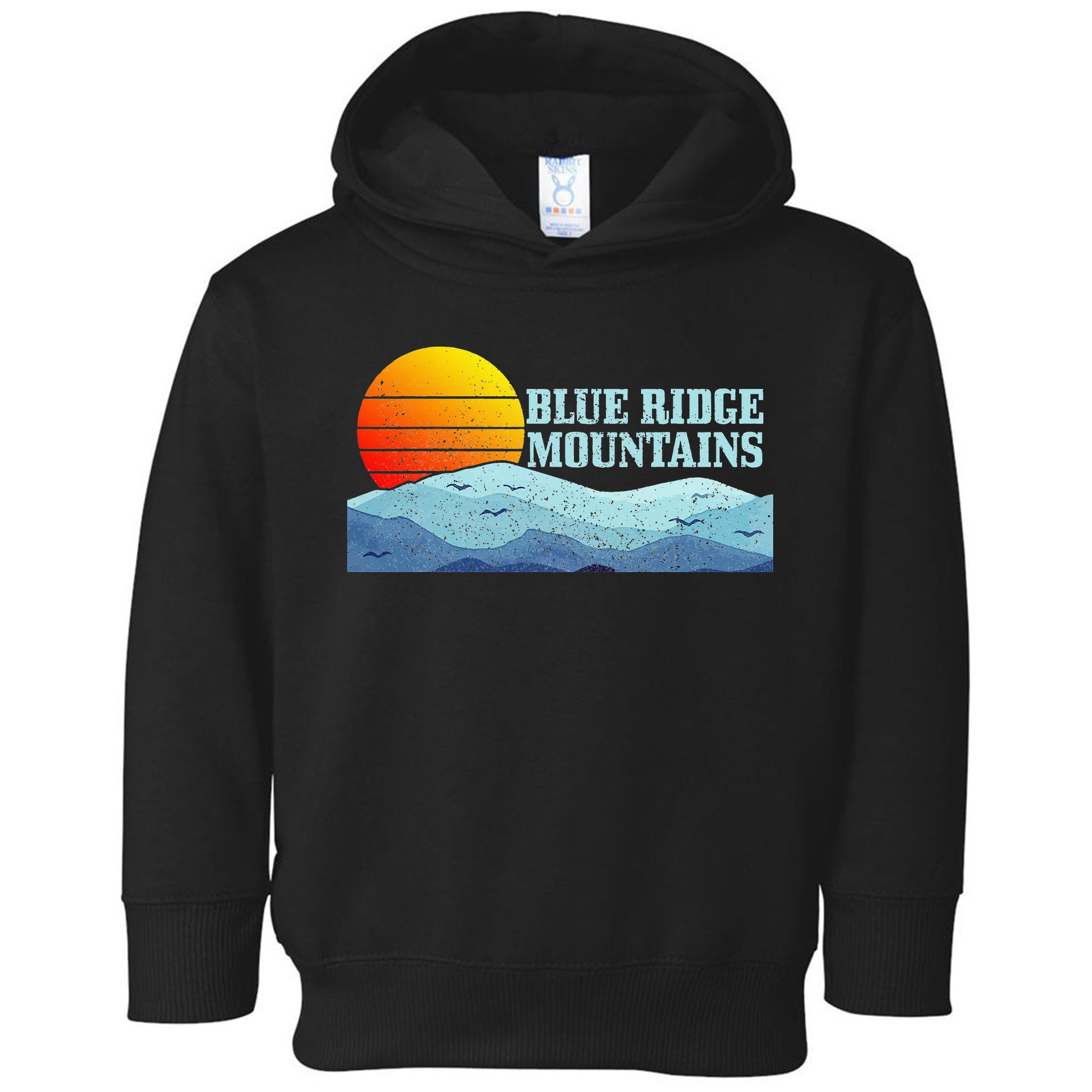 Blue Ridge Mountains Vintage Hiking Camping Toddler Hoodie