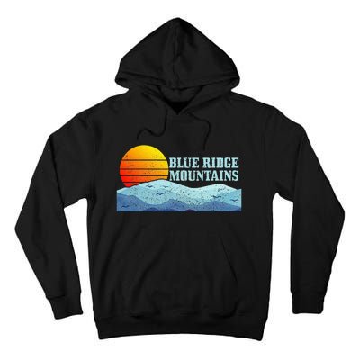 Blue Ridge Mountains Vintage Hiking Camping Tall Hoodie