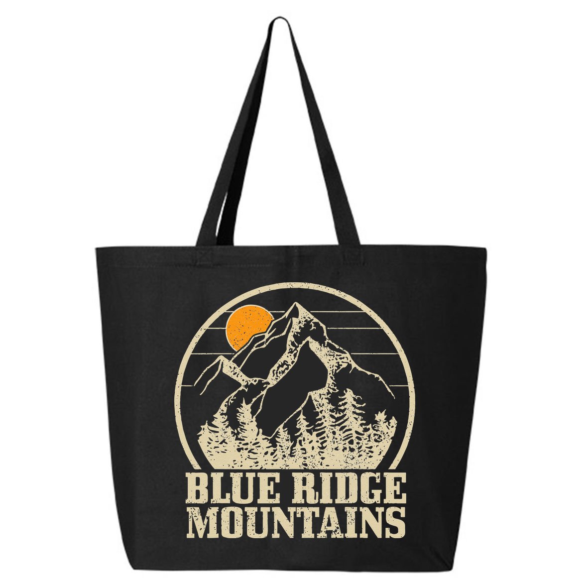 Blue Ridge Mountains Vintage Vintage Hiking Camping Gift 25L Jumbo Tote