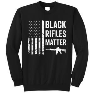 Black Rifles Matter Funny Pro Gun Rights American Flag Sweatshirt