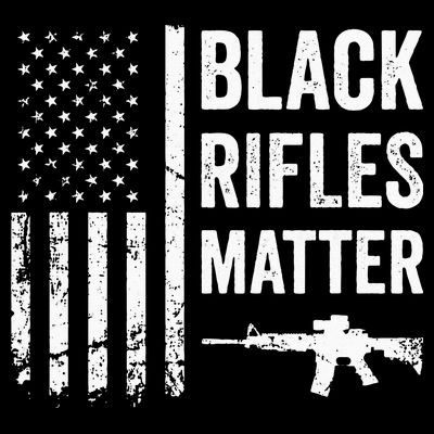 Black Rifles Matter Funny Pro Gun Rights American Flag T-Shirt