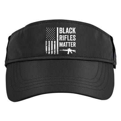 Black Rifles Matter Funny Pro Gun Rights American Flag Adult Drive Performance Visor