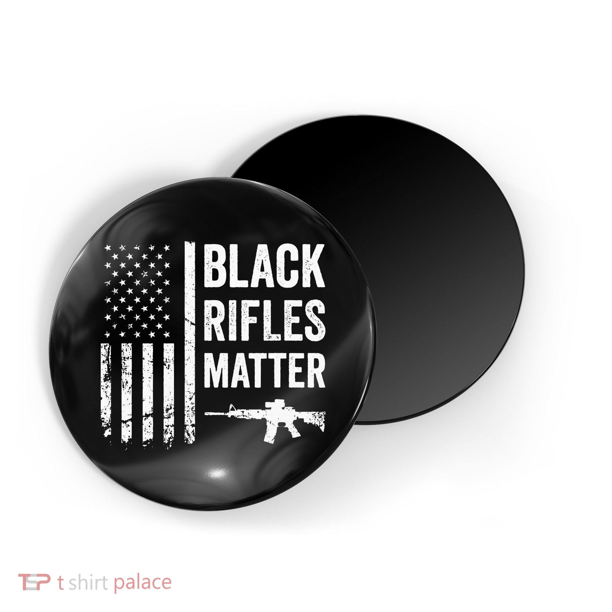 Black Rifles Matter Funny Pro Gun Rights American Flag Magnet