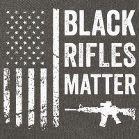 Black Rifles Matter Funny Pro Gun Rights American Flag Cotton Canvas Backpack