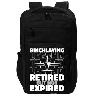 Brickie Retiree Mason Masonry Brick Cement Block Bricklayer Impact Tech Backpack