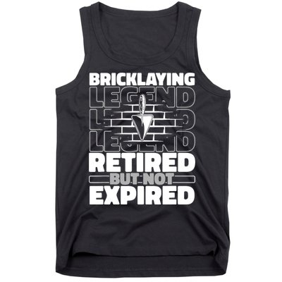 Brickie Retiree Mason Masonry Brick Cement Block Bricklayer Tank Top