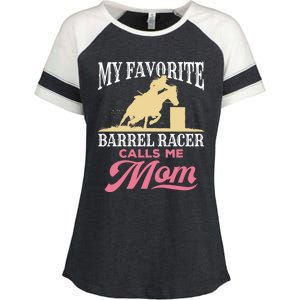 Barrel Racing Mom Horse Favorite Barrel Racer Mother's Day Gift Enza Ladies Jersey Colorblock Tee